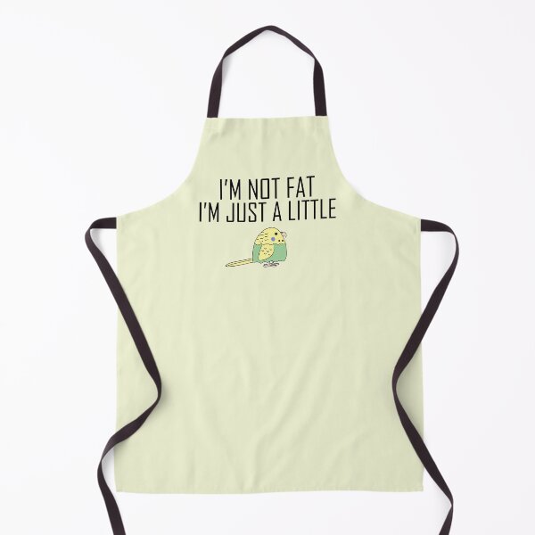 Item preview, I am not fat I am Just a Little Budgie, Chubby yellow green budgie designed and sold by Koalaslifestyle.