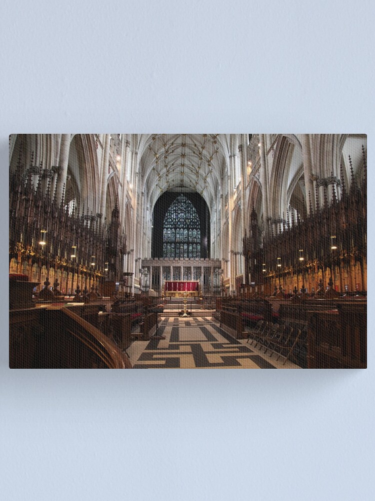 Alternate view of The Choir, York Minster. Canvas Print
