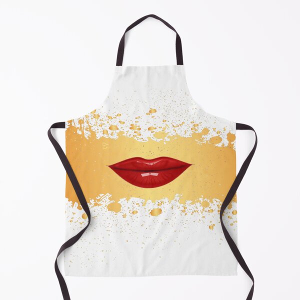 Item preview, Red lips on golden splash grunge designed and sold by LynksArts.