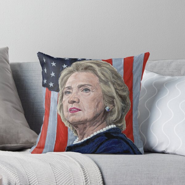 Presidential Candidate Hillary Rodham Clinton Throw Pillow