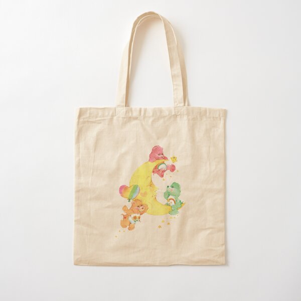 CARE CLASSIC BEARS cheer wish friend bear 90S 80S RAINBOW Y2K 2000S nostalgia print Cotton Tote Bag