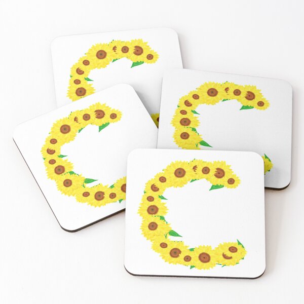 Item preview, Sunflowers Initial Letter C (White Background) designed and sold by ArtByLM.