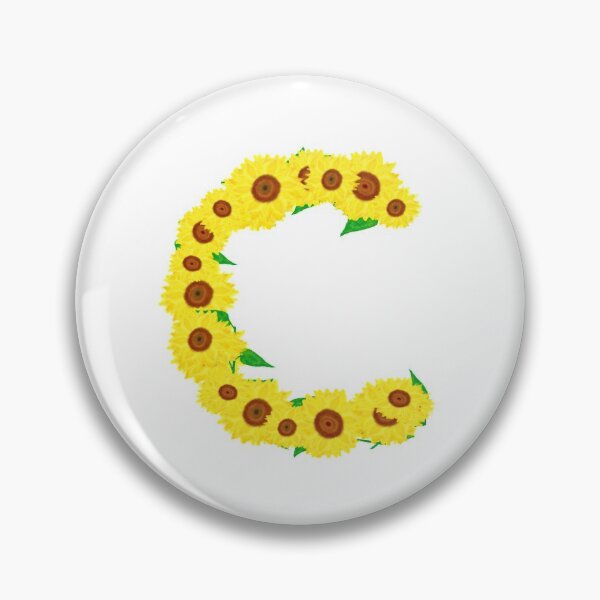 Item preview, Sunflowers Initial Letter C (White Background) designed and sold by ArtByLM.