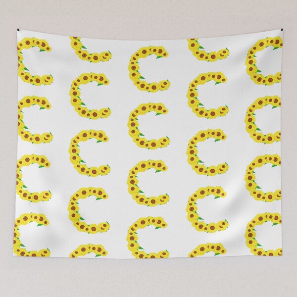 Item preview, Sunflowers Initial Letter C (White Background) designed and sold by ArtByLM.