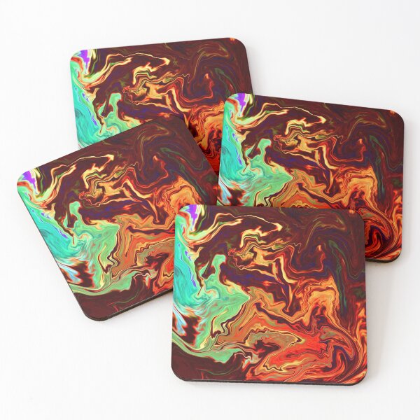 Item preview, Abstract Pattern Holographic Distorted Liquid Oil Aesthetic Hell designed and sold by InvestingRoad.