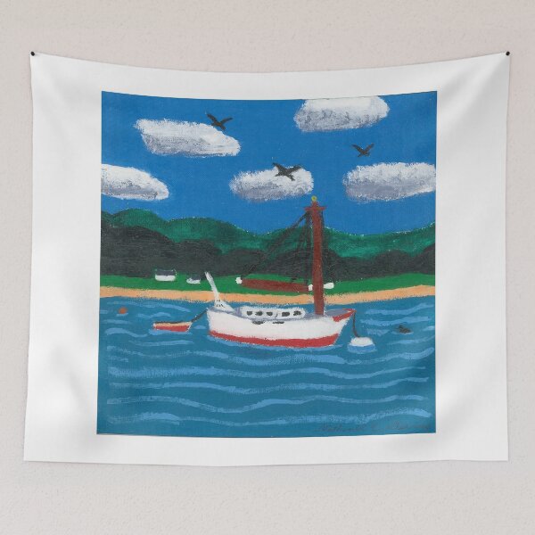 Item preview, Anchored Sailboat [Acrylic Paint] designed and sold by Nathaniel E. Dearing.