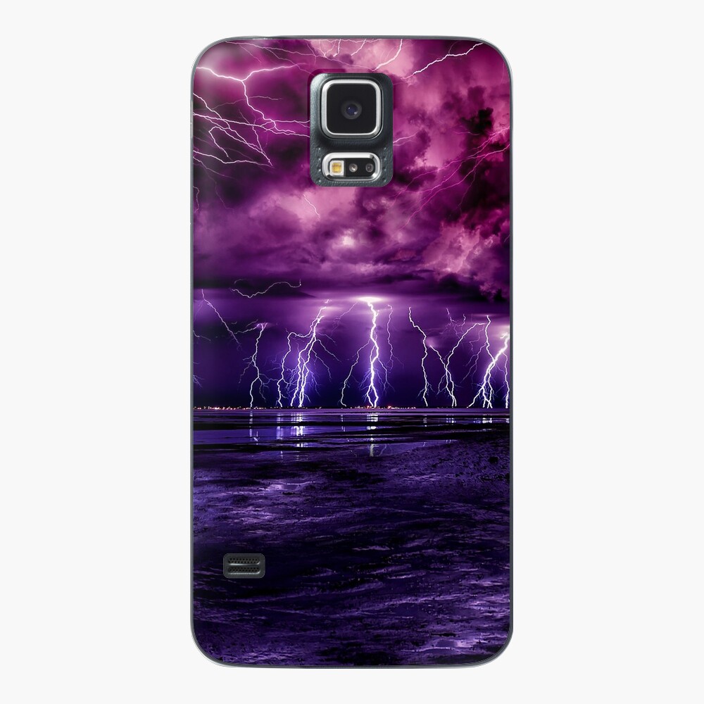 Blue Thunder Storm, Colorful Lightning graphic | iPad Case & Skin