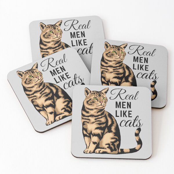 Item preview, Real men like cats.  designed and sold by PaperDreamPod.