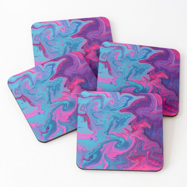 Item preview, Abstract Pattern Holographic Distorted Liquid Oil Pink Blue designed and sold by InvestingRoad.