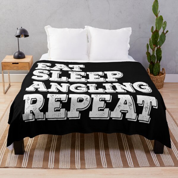 Item preview, Eat Sleep Angling Repeat designed and sold by meedTee.