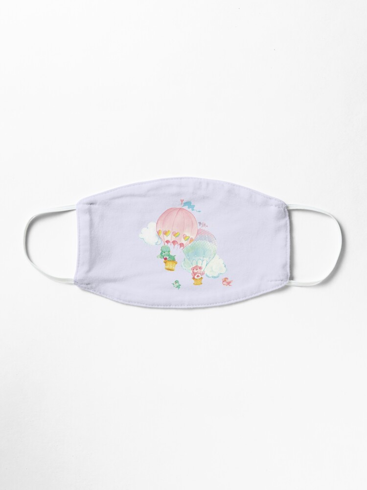 Alternate view of CARE CLASSIC BEARS Lotsa Heart Elephant Gentle Heart Lamb 80S RAINBOW Y2K 2000S nostalgia print Mask