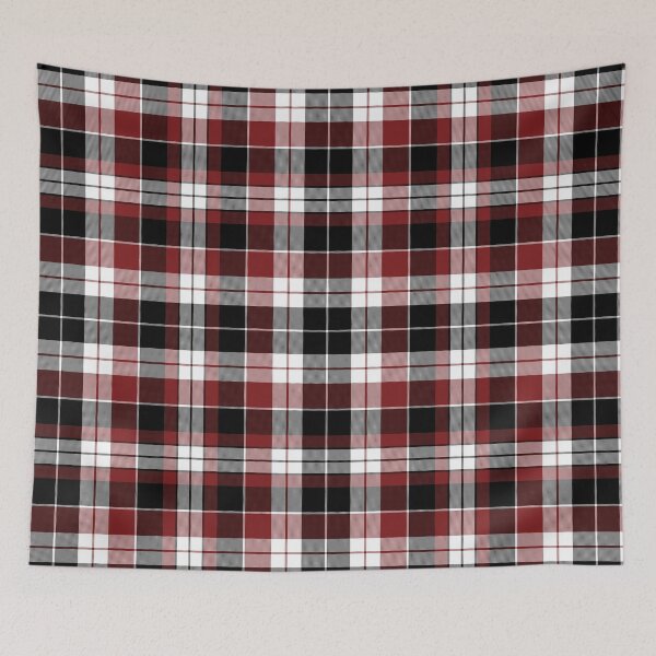 Item preview, White, Red & Black Tartan Plaid Twill Pattern designed and sold by 89BLACK.