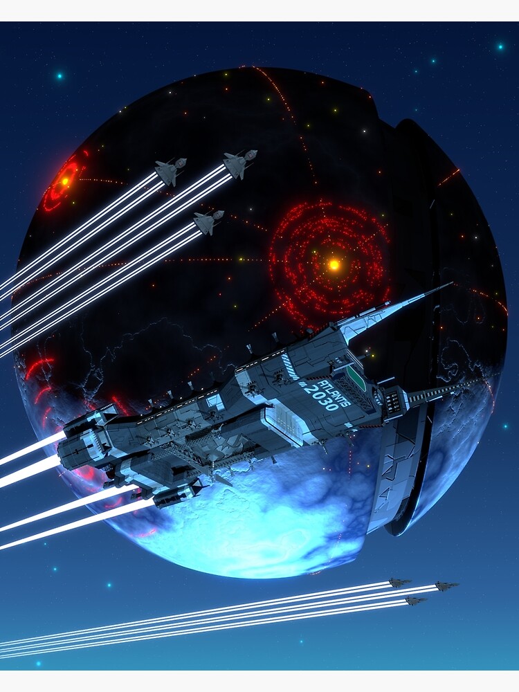 Aperçu 3 sur 3. Poster avec l'œuvre Escadron Galactique Déployé créée et vendue par SmartGalaxy.