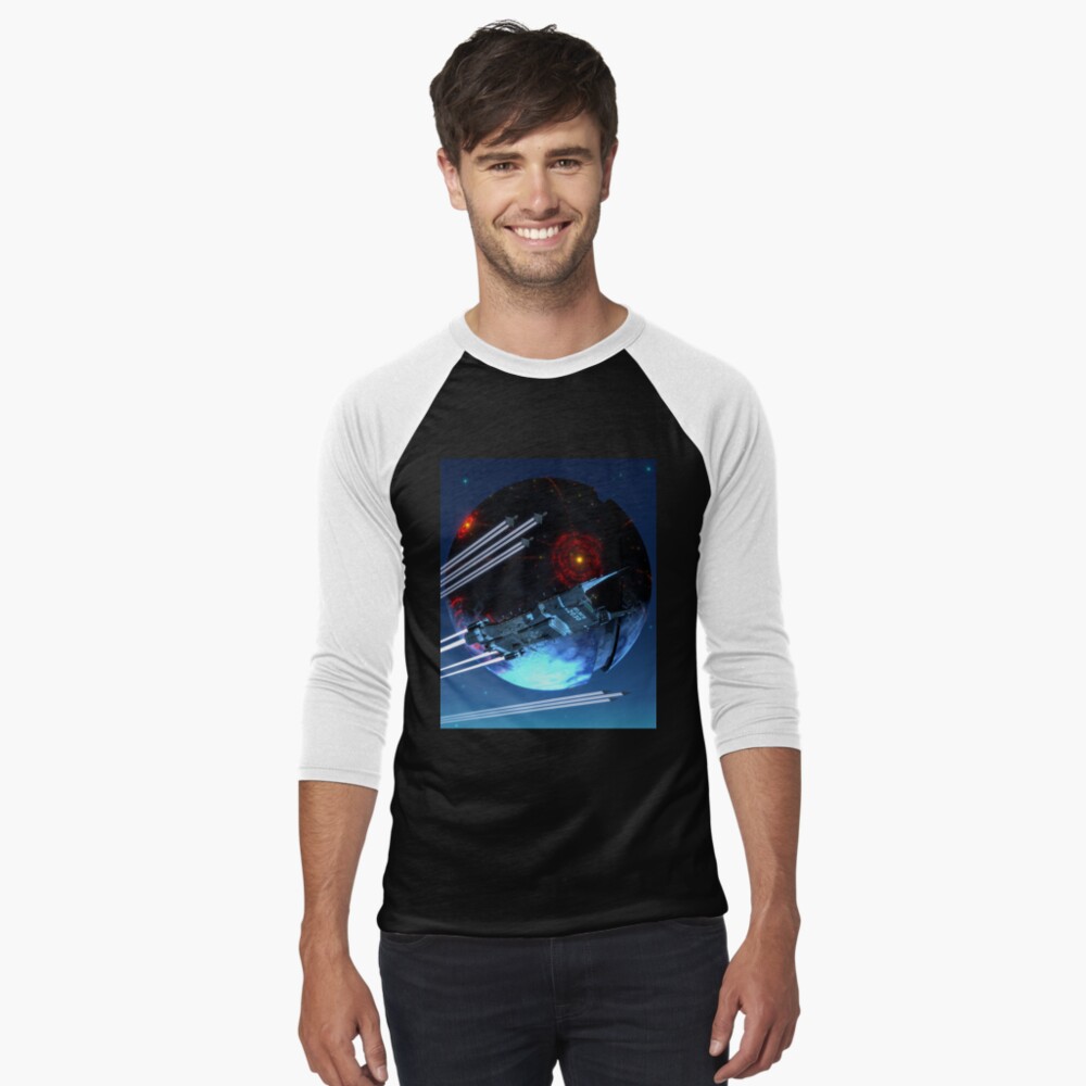 Aperçu de l'œuvre T-shirt baseball manches ¾ créée et vendue par SmartGalaxy.