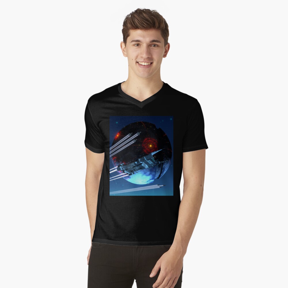 Aperçu de l'œuvre T-shirt col V créée et vendue par SmartGalaxy.