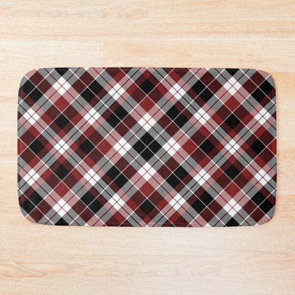 Item preview, White, Red & Black Cross Tartan Plaid Twill Pattern designed and sold by 89BLACK.