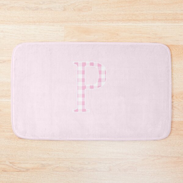 Item preview, The Letter Rho - Monogram in Pink and White Gingham designed and sold by Bumblefuzzies.