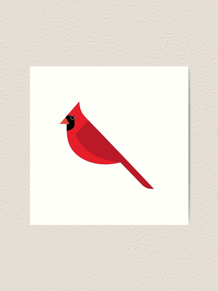 St. Louis Cardinals Fredbird 12'' x 12'' Minimalist Mascot Poster Print