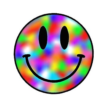 Funky Gifts Rainbow Smiley Face Vinyl Sticker