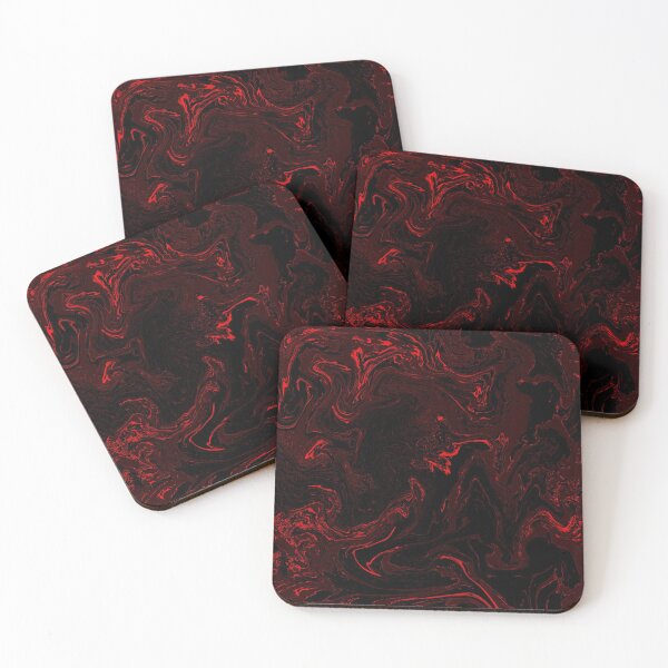 Item preview, Abstract Pattern Holographic Distorted Liquid Oil Waves Red Black designed and sold by InvestingRoad.