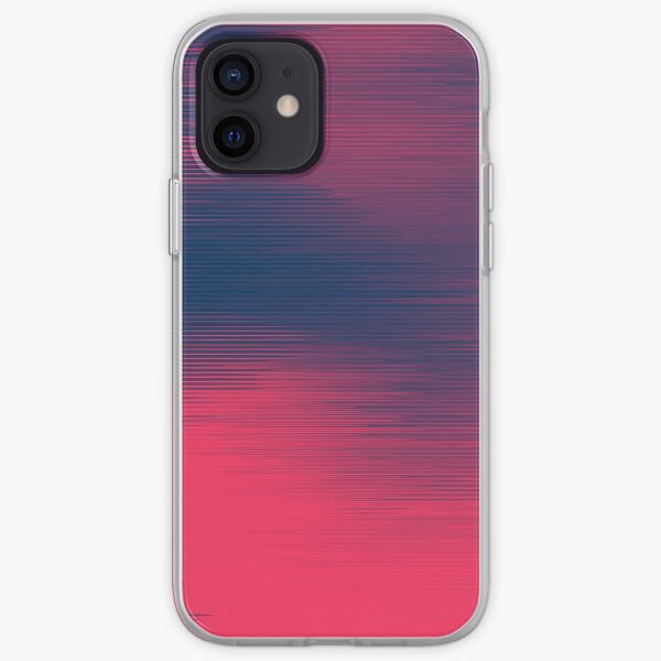 Abstract duotone color lines design iPhone Soft Case