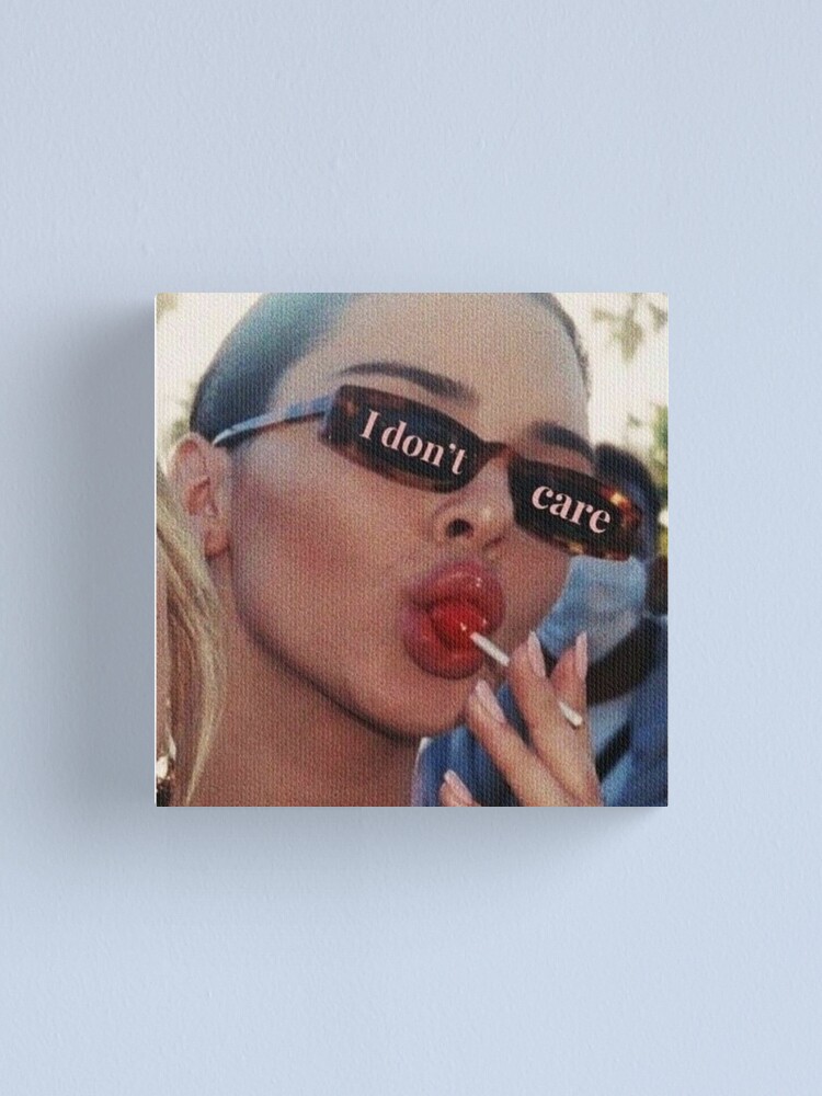 Kendall Jenner I Don T Care Canvas Print By Designdanielle Redbubble