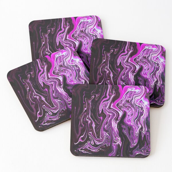 Item preview, Abstract Pattern Holographic Distorted Liquid Oil Purple White Black designed and sold by InvestingRoad.