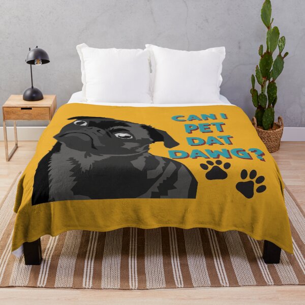 Item preview, Can I Pet Dat Dawg Cute Pug designed and sold by PiscesVibes.