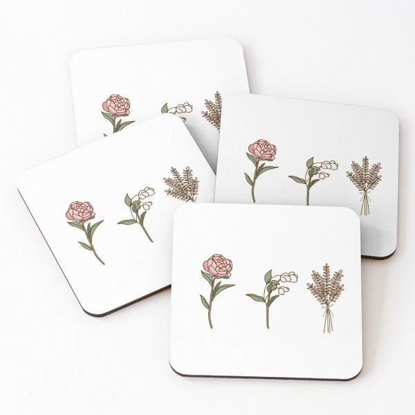 Item preview, Flower Trio (White Background) designed and sold by somewhereartsy.