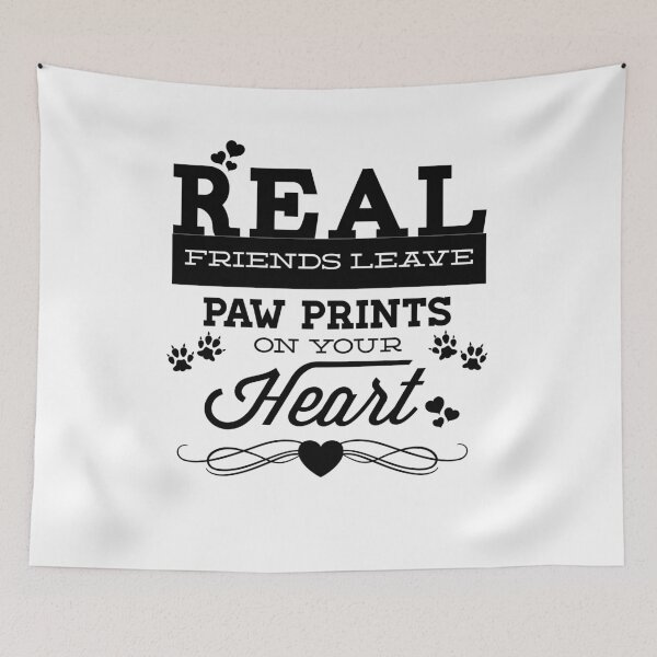 Item preview, Real Friends Leave Paw Prints On Your Heart Pet Loss designed and sold by MasterKlaw.