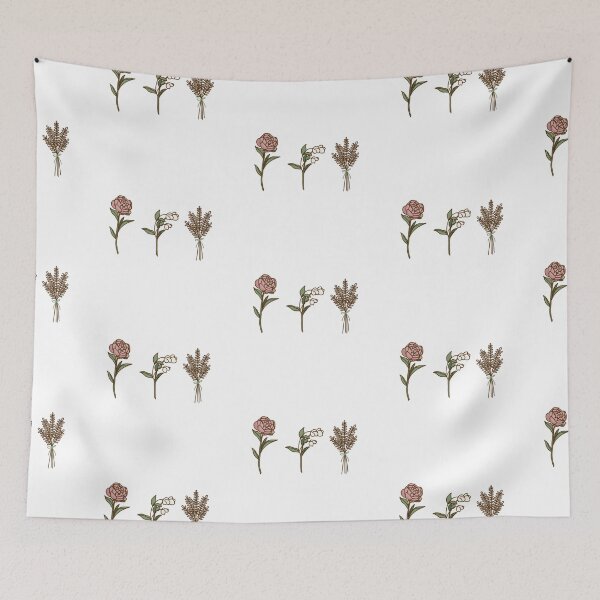 Item preview, Flower Trio (White Background) designed and sold by somewhereartsy.