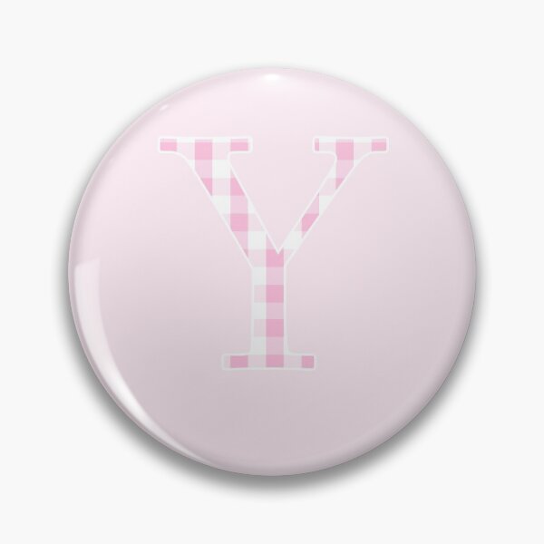 Item preview, The Letter Upsilon - Monogram in Pink and White Gingham designed and sold by Bumblefuzzies.
