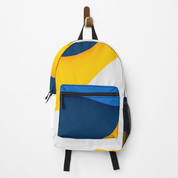 Item preview, weavy color shapes of white, yellow and blue top down designed and sold by LynksArts.