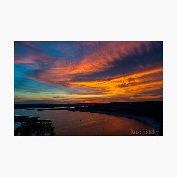 Item preview, An Oasis Sunset over Lake Travis designed and sold by Roschetzky.