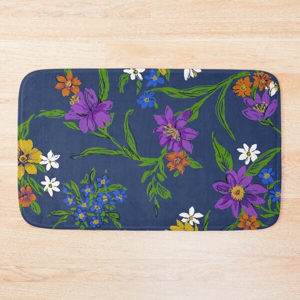 Item preview, Spring Flowers on Blue designed and sold by Leslie Rogers Todder.