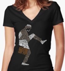 Briefcase Full of Spam (dark bkgd) Women's Fitted V-Neck T-Shirt