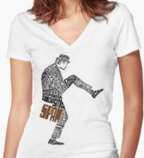 Briefcase Full of Spam (light bkgd) Women's Fitted V-Neck T-Shirt