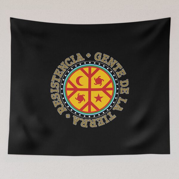 Item preview, Mapuche Chile South America YELLOW Dot Text designed and sold by ElPato.