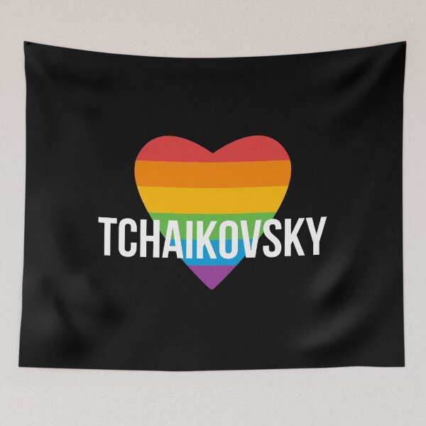 Item preview, Tchaikovsky | Rainbow Heart on Black Background designed and sold by EarlessPierre.