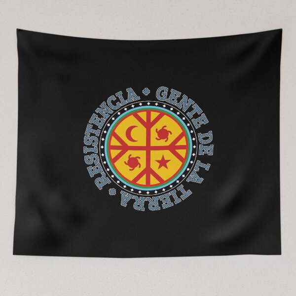 Item preview, Mapuche Chile South America BLUE Dot Text designed and sold by ElPato.
