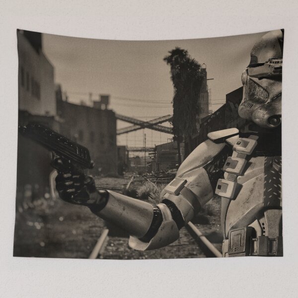 Item preview, Suited Man patrols train yard designed and sold by kimopix.