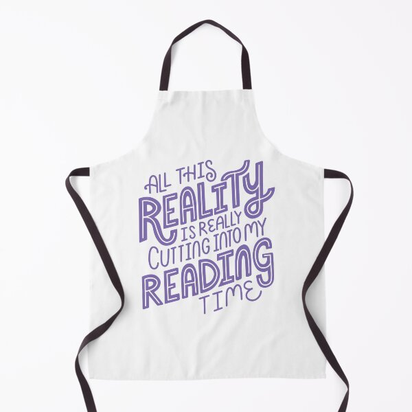 Item preview, Reality Vs. Reading Purple - Book Nerd Quote Lettering designed and sold by Kit Cronk.