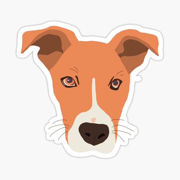 "Graphic Orange Dog" Sticker for Sale by breahnfisher Redbubble