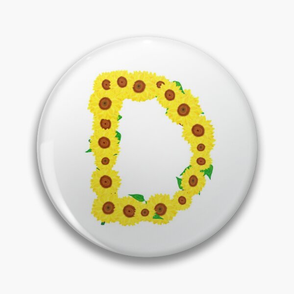 Item preview, Sunflowers Initial Letter D (White Background) designed and sold by ArtByLM.