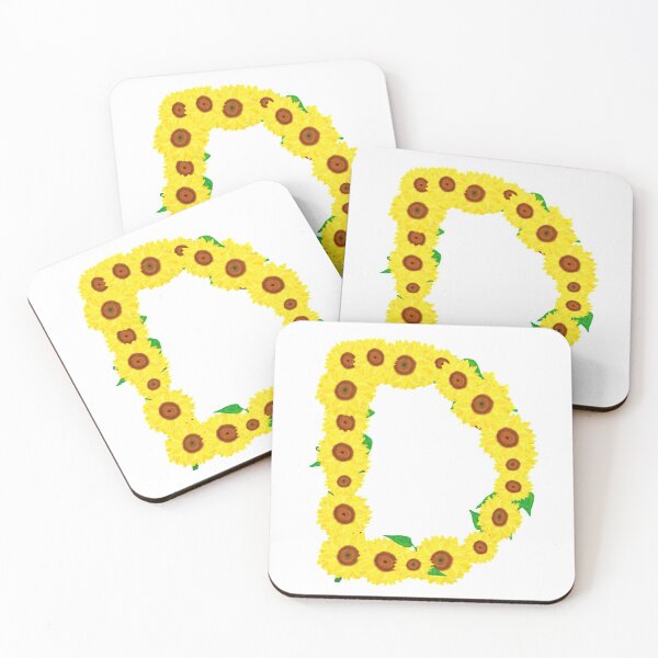 Item preview, Sunflowers Initial Letter D (White Background) designed and sold by ArtByLM.