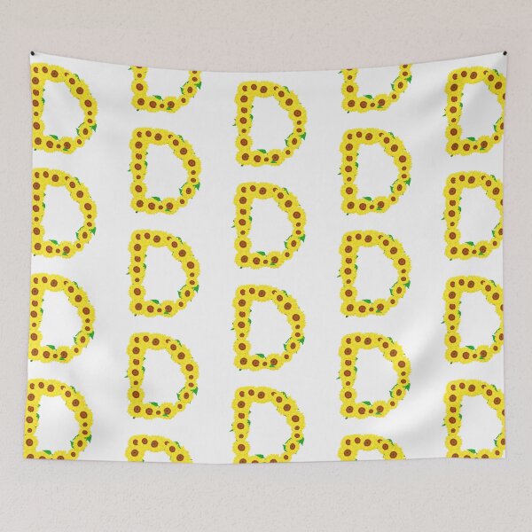 Item preview, Sunflowers Initial Letter D (White Background) designed and sold by ArtByLM.