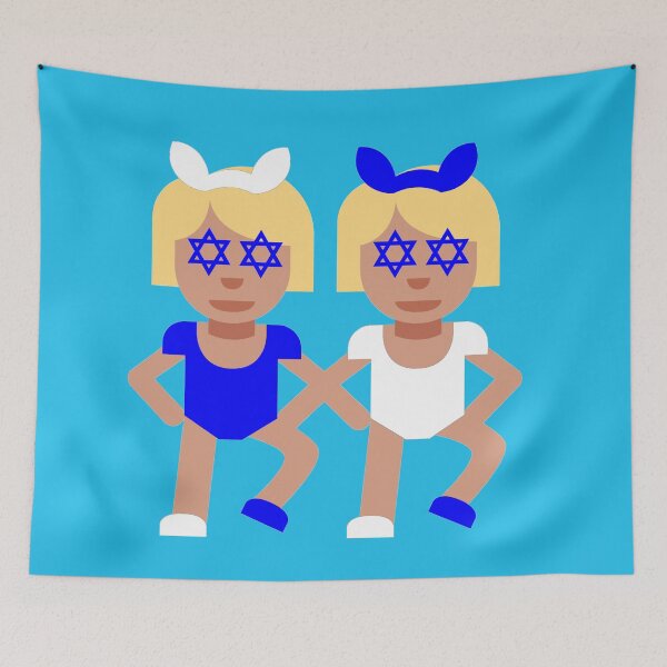 Item preview, bunny ears emoji hanukkah designed and sold by Gossip Rag.