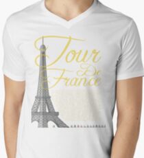 Tour De France Eiffel Tower Men's V-Neck T-Shirt