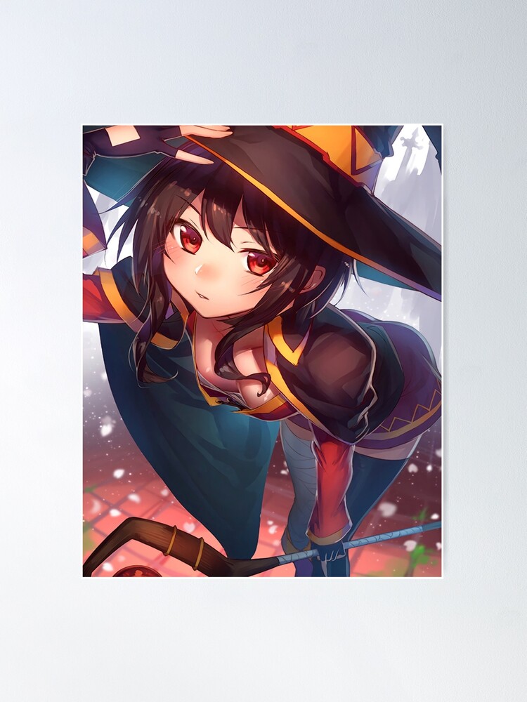 Megumin Konosuba Anime' Poster, picture, metal print, paint by Ruzerin