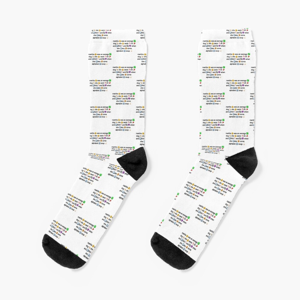 Alt Tiktok Martha Dog Copypasta Emoji Meme Socks By Holleh03 Redbubble